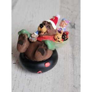 Hallmark Nick Christopher Speedy delivery 2006 tubing sledding ornament Xmas‎